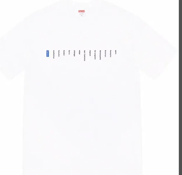 Store M and Short White City L Location Black sleeved Label XL Small S 23SS TEE T-shirt 0528